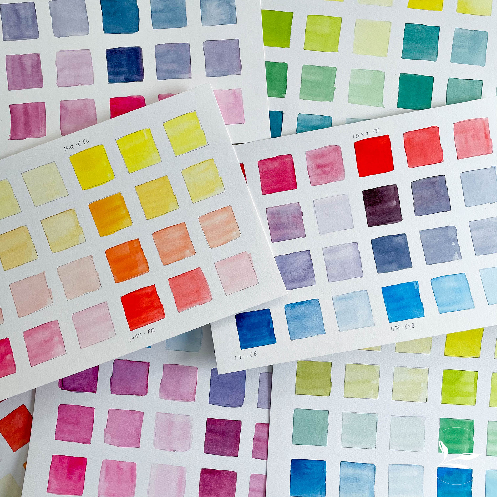 My Current Watercolor Palette  2021 color choices & swatch card